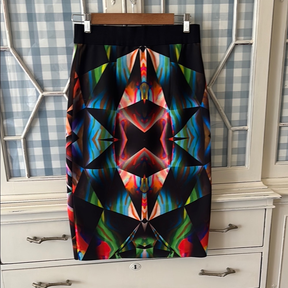 Milly Blue Midi Pencil Skirt Cocktail